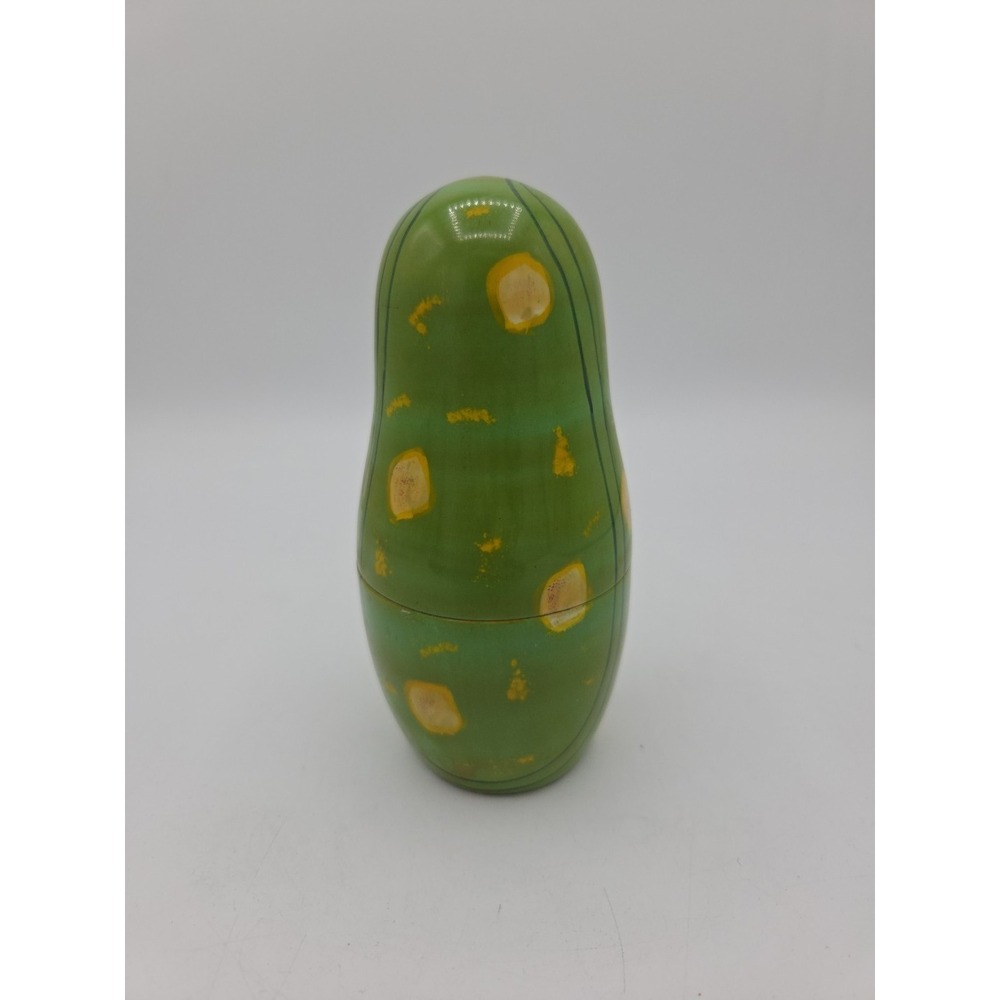 Made In India Frog Nesting Dolls 5 Piece Hand Painted Whimsical Russian - Picture 4 of 5